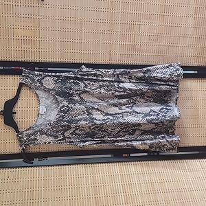 Lularoe fit and flair tan snakeskin tank top